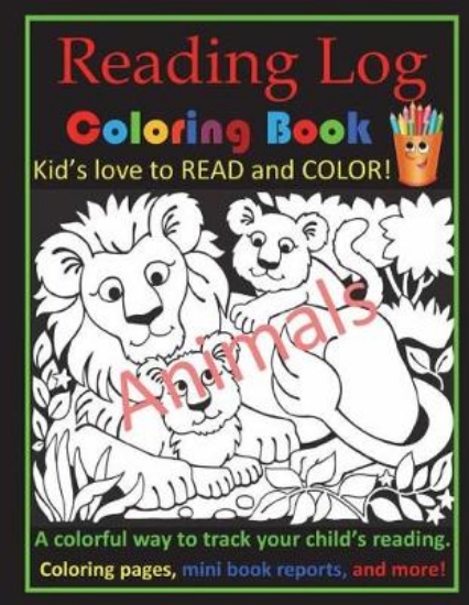 Picture of Animals Reading Log Coloring Book