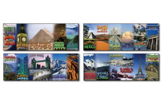 Picture of World Landmarks and Locales Topper Bulletin Board
