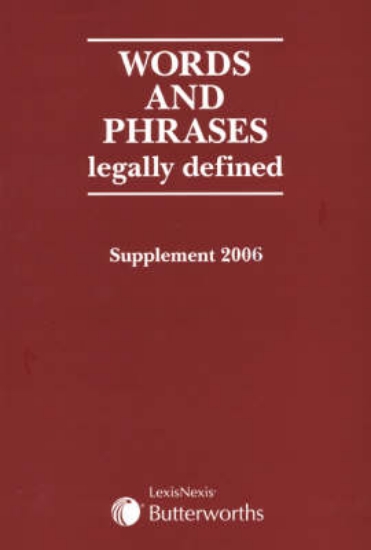 Picture of Words and Phrases Legally Defined: 2006 Supplement