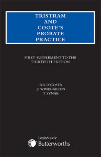 Picture of Tristram and Coote's Probate Practice: First Suppl
