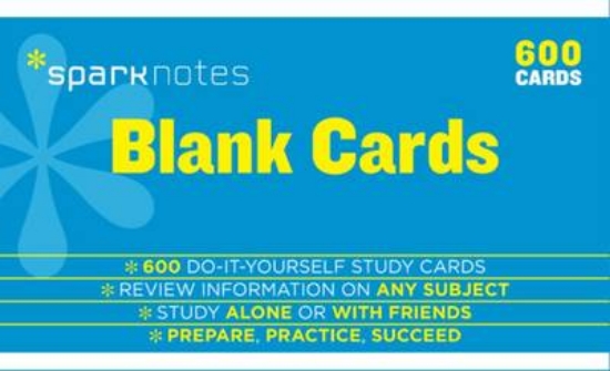 Picture of Blank Study Cards SparkNotes Study Cards
