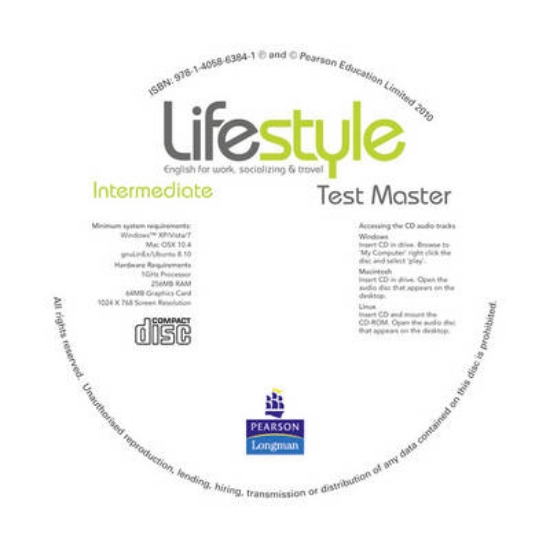 Picture of Lifestyle Intermediate Test Master CD-ROM for Pack