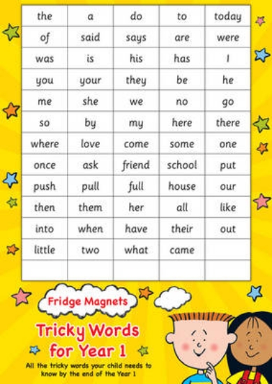 Picture of Fridge Magnets Tricky Words for Year 1