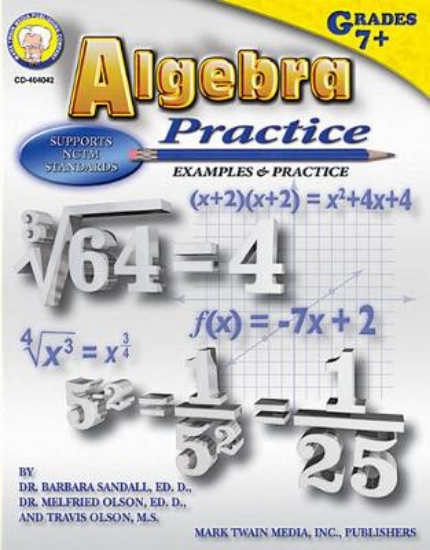 Picture of Algebra Practice Book, Grades 7 - 12