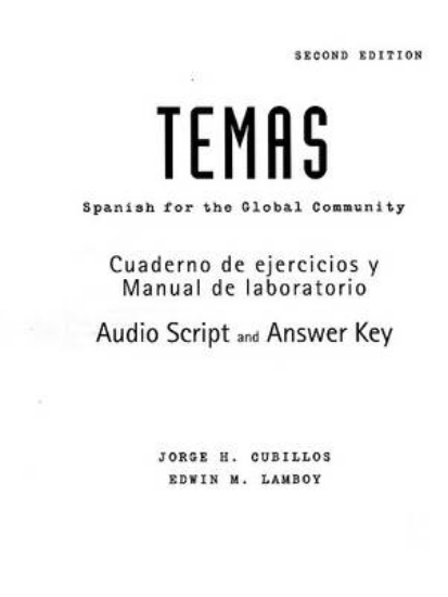Picture of Temas 2e-Wkbk/Lb Manual/Audsct