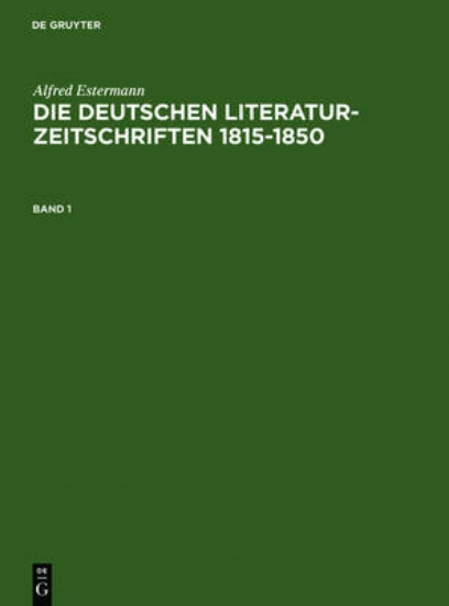 Picture of Alfred Estermann: Die Deutschen Literatur-Zeitschr