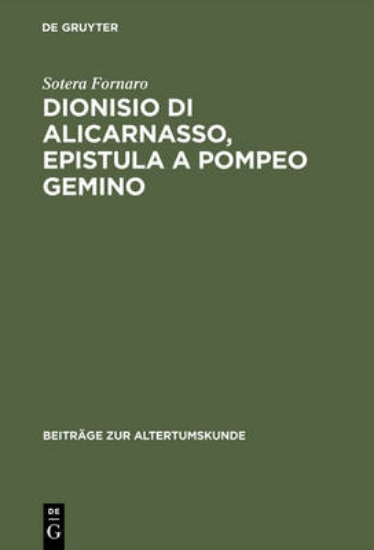 Picture of Dionisio di Alicarnasso, Epistula a Pompeo Gemino