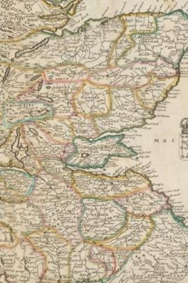 Picture of 1689 Map of Scotland With Roads - A Poetose Notebo