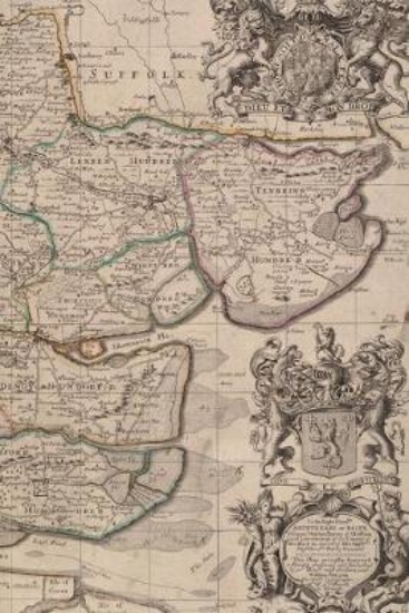 Picture of 1678 Map of Essex in England - A Poetose Notebook