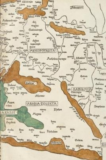 Picture of 1482 Map of Palestine, Mesopotamia, and Babylonia