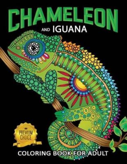 Picture of Chameleon and Iguana Coloring Book for Adults