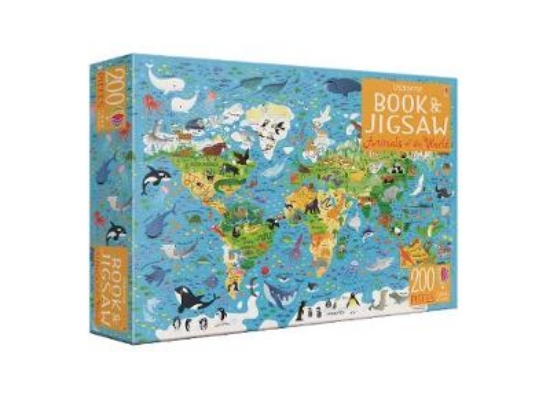 Picture of Animals of the World Bk & Jigsaw 200 Pcs