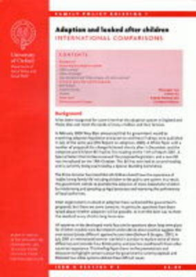 Picture of Adoption and Looked After Children