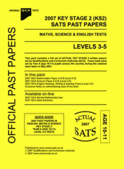 Picture of 2007 Key Stage 2 (KS2) QCA Sats Past Papers Maths,