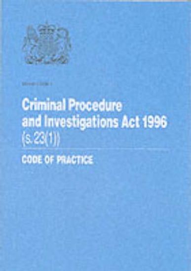 Picture of Criminal Procedure and Investigations Act 1996: Se