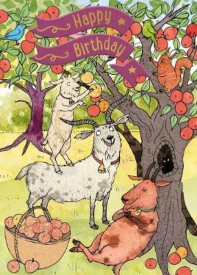 Picture of Three Billy Goats Gruff - Happy Birthday Card-Book