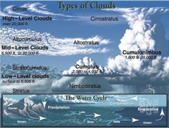 Picture of Types of Clouds Chart
