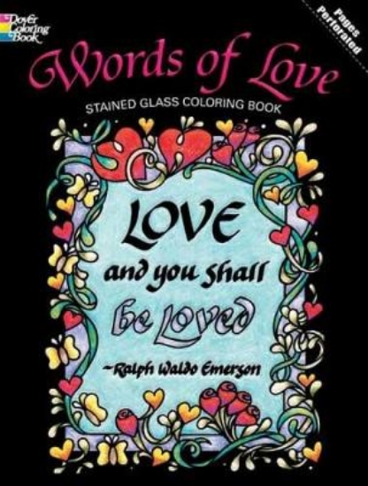 Picture of Words of Love Stained Glass Coloring Book