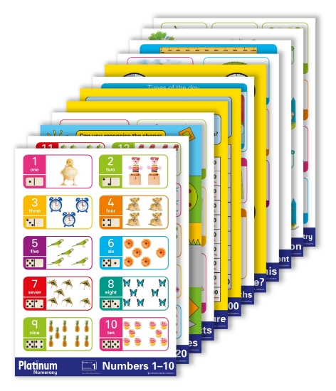 Picture of Platinum Mathematics Grade 1-3 Wallcharts (Set Of