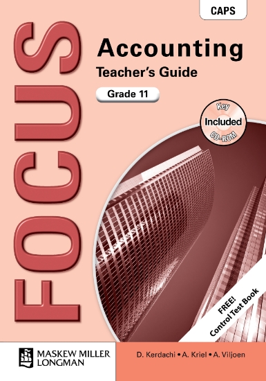 Picture of Focus Accounting: Grade 11: Teacher's Guide (Inclu