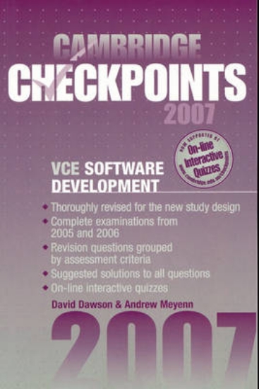 Picture of Cambridge Checkpoints VCE Software Development 200