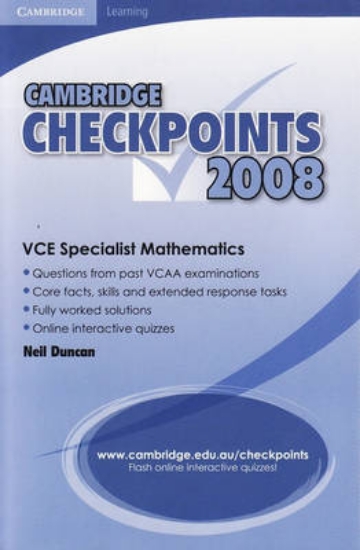 Picture of Cambridge Checkpoints VCE Specialist Mathematics 2