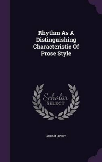 Picture of Rhythm as a Distinguishing Characteristic of Prose