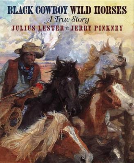 Picture of Black Cowboy, Wild Horses