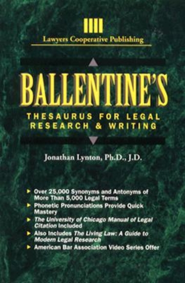 Picture of Ballantine's Thesaurus for Legal Research and Writ