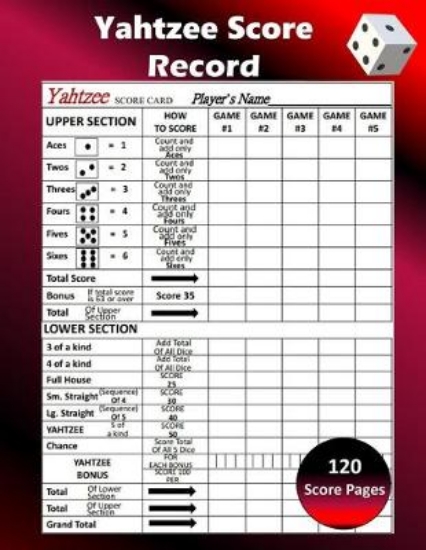 Picture of Yahtzee Score Record