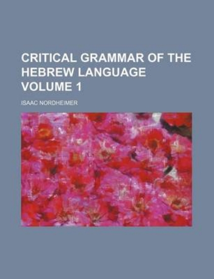 Picture of Critical Grammar of the Hebrew Language Volume 1