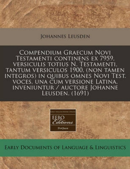 Picture of Compendium Graecum Novi Testamenti Continens Ex 79