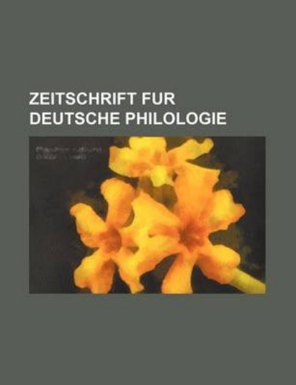 Picture of Zeitschrift Fur Deutsche Philologie