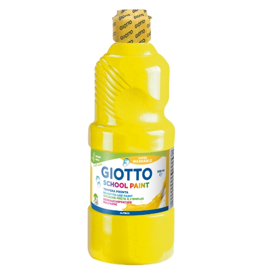 Picture of Giotto Washable Paint Primary Yellow 500ml