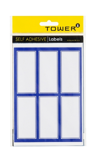 Picture of Tower Blue Borders Labels 37 x 65mm