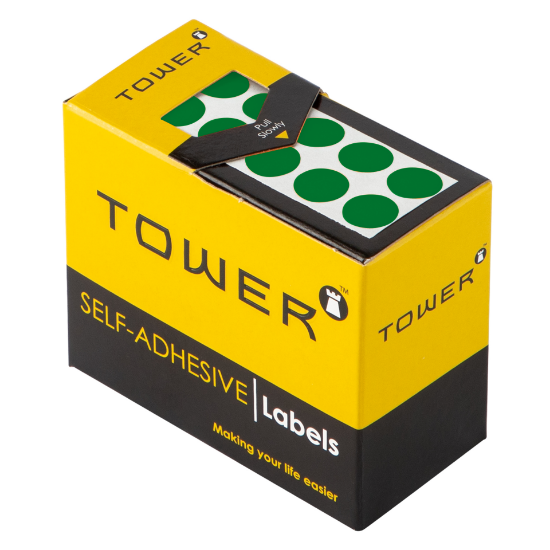 Picture of Tower Colour Code Labels Roll C10 Green