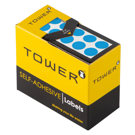 Picture of Tower Colour Code Labels Roll C10 Light Blue
