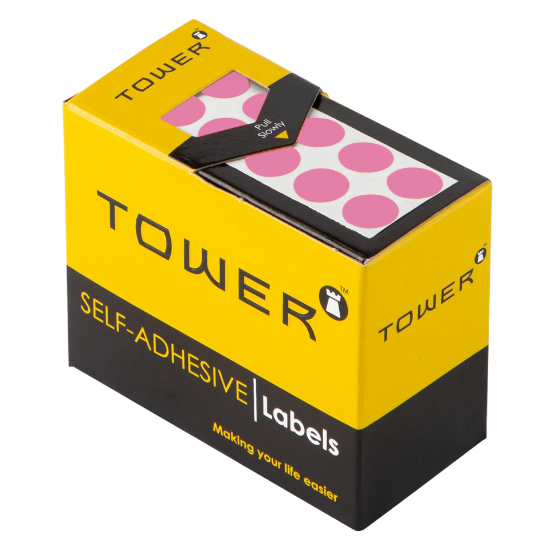 Picture of Tower Colour Code Labels Roll C10 Pink
