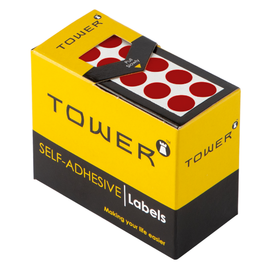 Picture of Tower Colour Code Labels Roll C10 Red