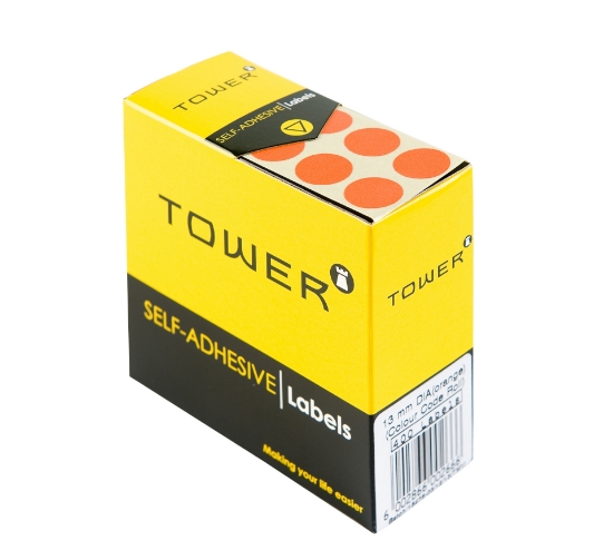 Picture of Tower Colour Code Labels Roll C13 Orange