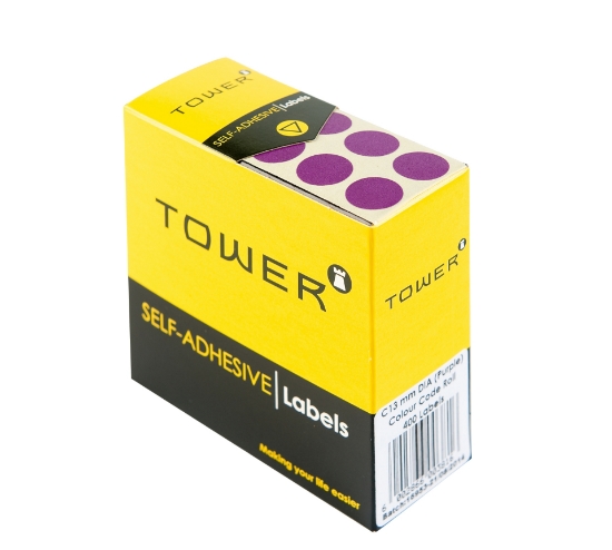 Picture of Tower Colour Code Labels Roll C13 Purple