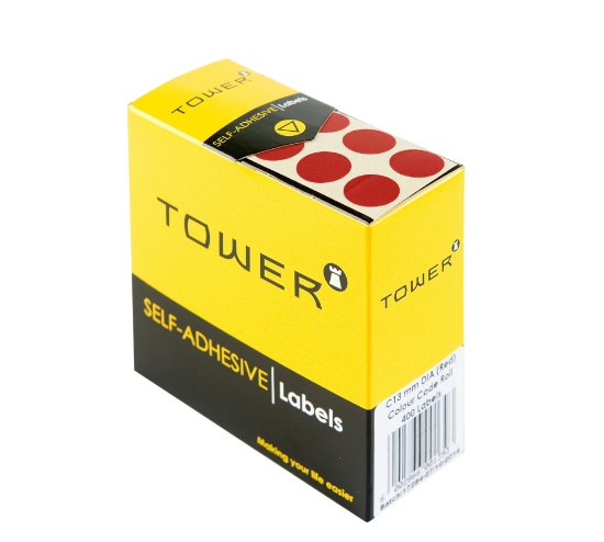 Picture of Tower Colour Code Labels Roll C13 Red