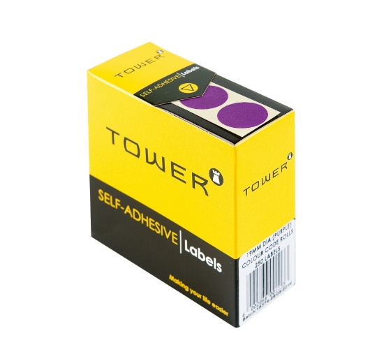 Picture of Tower Colour Code Labels Roll C19 Purple