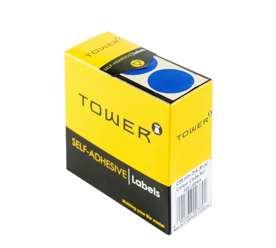 Picture of Tower Colour Code Labels Roll C25 Blue