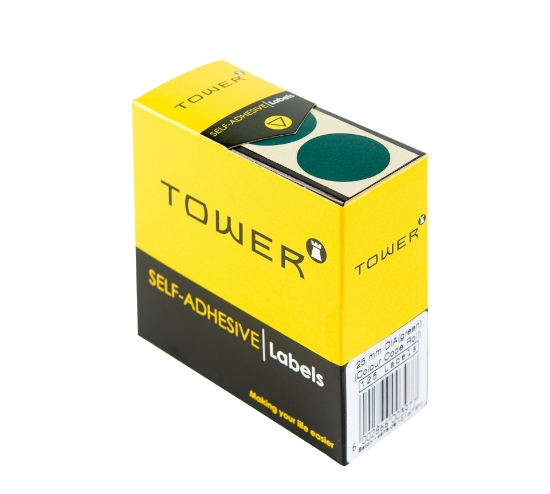 Picture of Tower Colour Code Labels Roll C25 Green