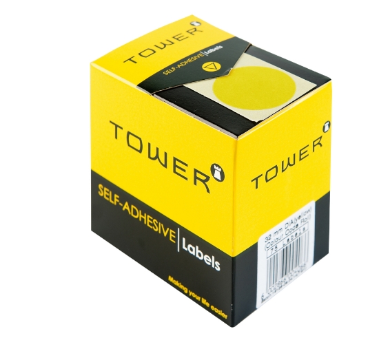 Picture of Tower Colour Code Labels Roll C32 Yellow