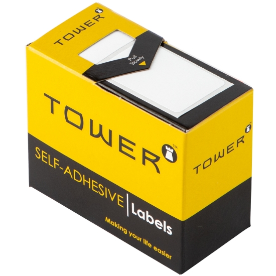 Picture of Labels Tower White Rolls - R2538