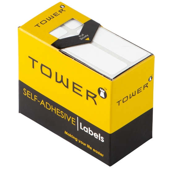 Picture of Labels Tower White Rolls-R4513