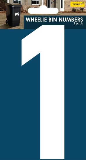 Picture of Tower Wheelie Bin Number - 1 - 170mm