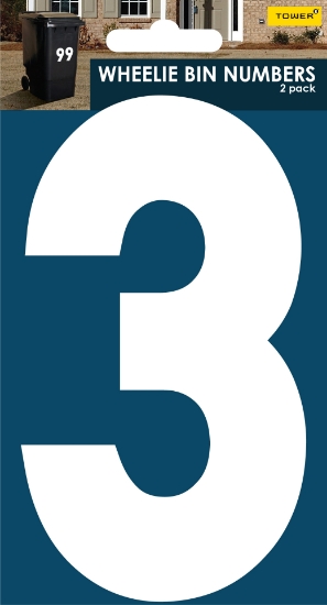 Picture of Tower Wheelie Bin Number - 3 - 170mm